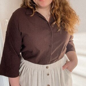 Vintage Blassport Textured Button Up